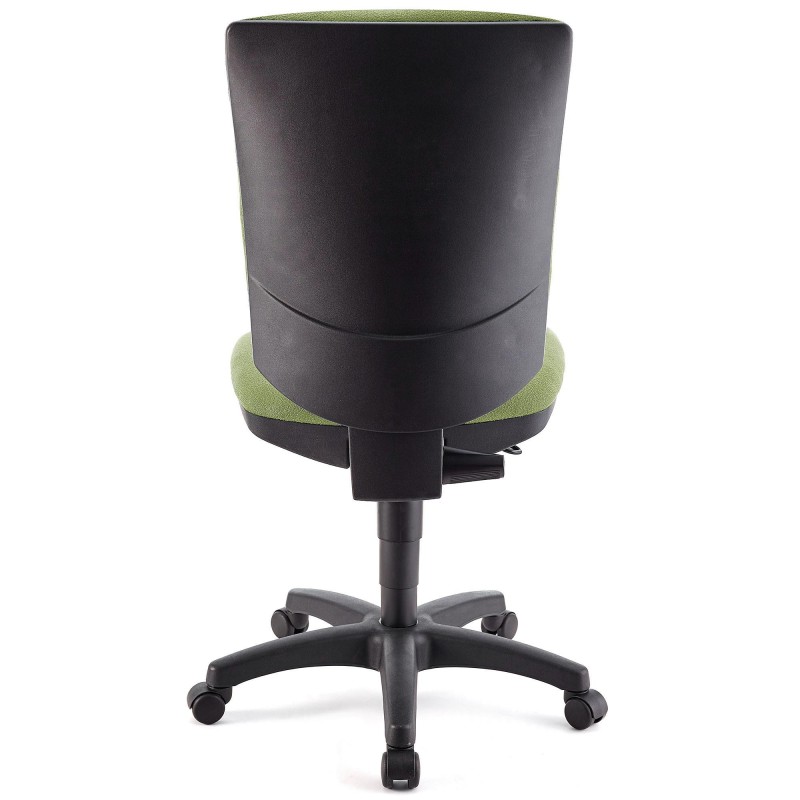 Silla de oficina ATLAS SIN BRAZOS, respaldo ajustable, en tela negra