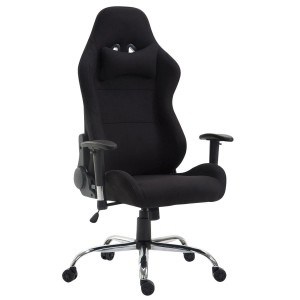 Silla Gaming ROSBY TELA, Diseño Deportivo y Gran Comodidad, Color Negro