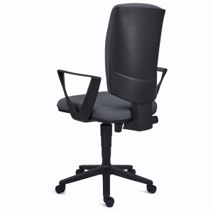Silla de oficina ATLAS, respaldo ajustable, en tela negra