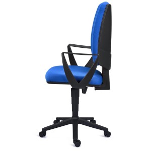 Silla de oficina ATLAS, respaldo ajustable, en tela negra