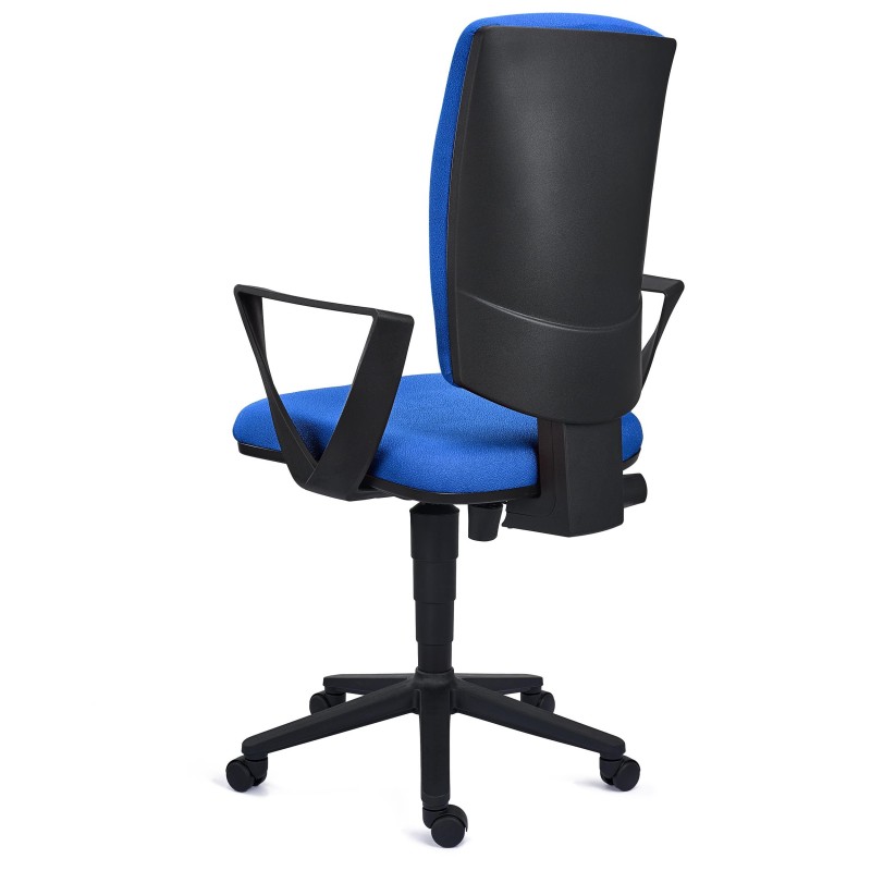 Silla de oficina ATLAS, respaldo ajustable, en tela negra