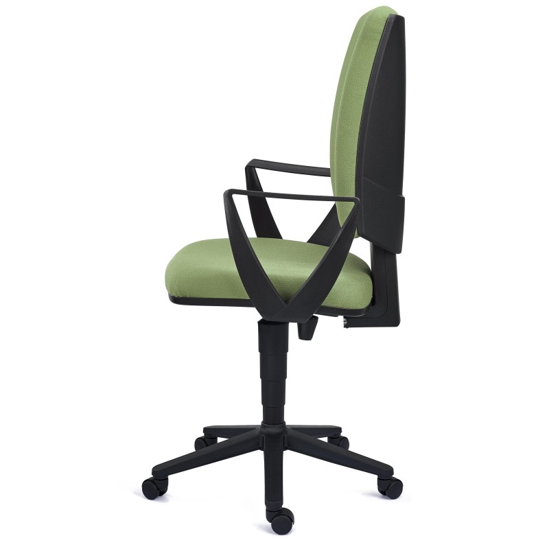 Silla de oficina ATLAS, respaldo ajustable, en tela negra