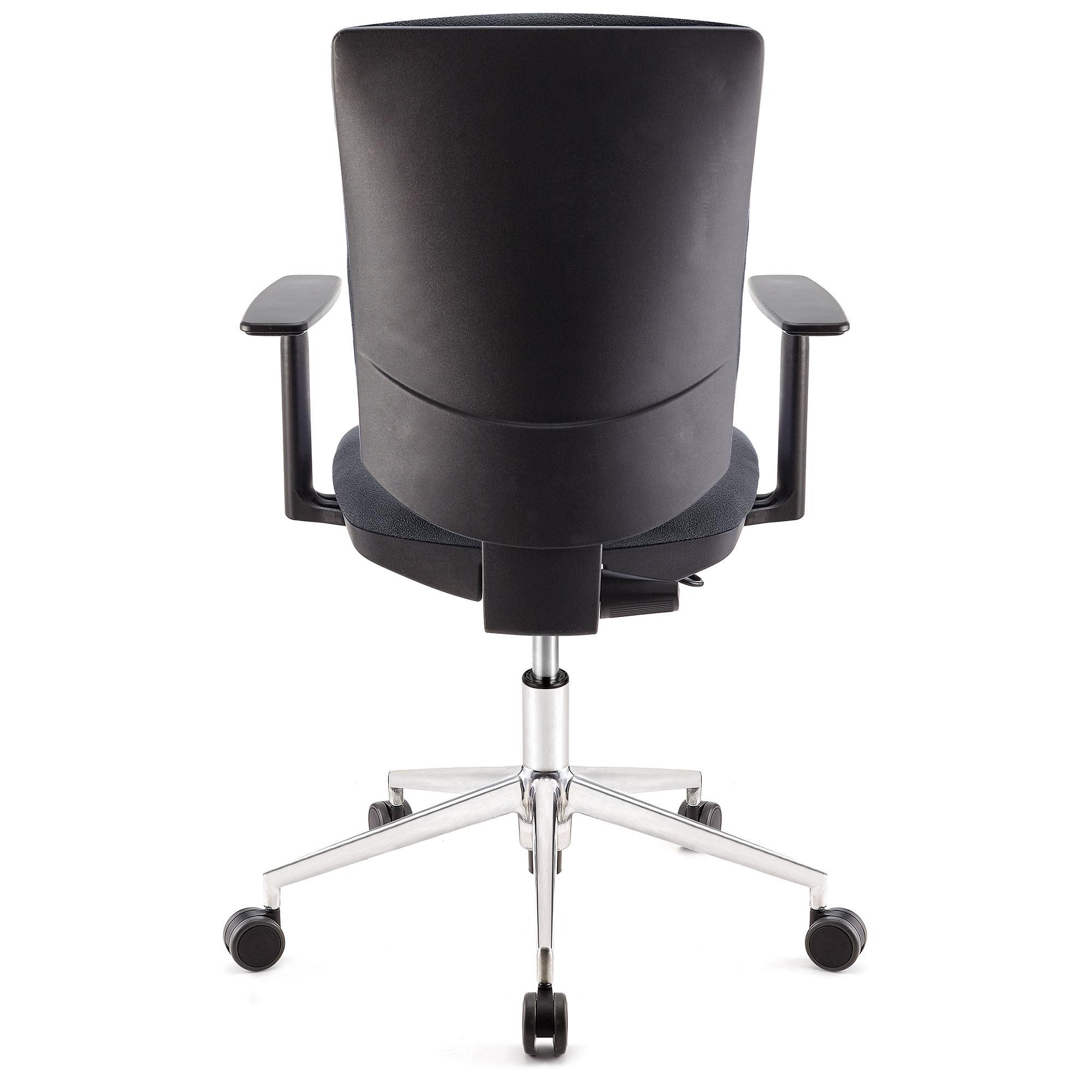 Silla de Oficina ATLAS PRO, Respaldo y Brazos Ajustables, Base Metálica, En Tela Negra