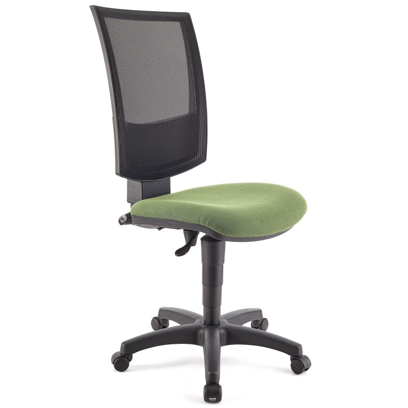 Silla de oficina PANDORA SIN BRAZOS, respaldo ajustable, color negro
