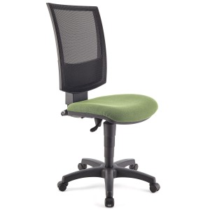 Silla de oficina PANDORA SIN BRAZOS, respaldo ajustable, color negro