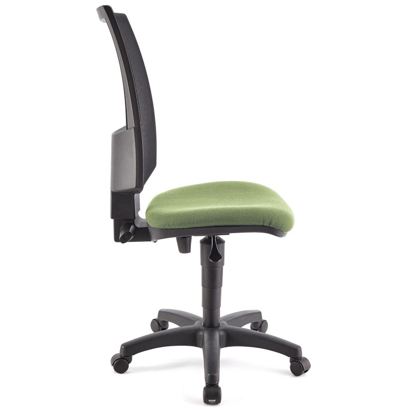 Silla de oficina PANDORA SIN BRAZOS, respaldo ajustable, color negro
