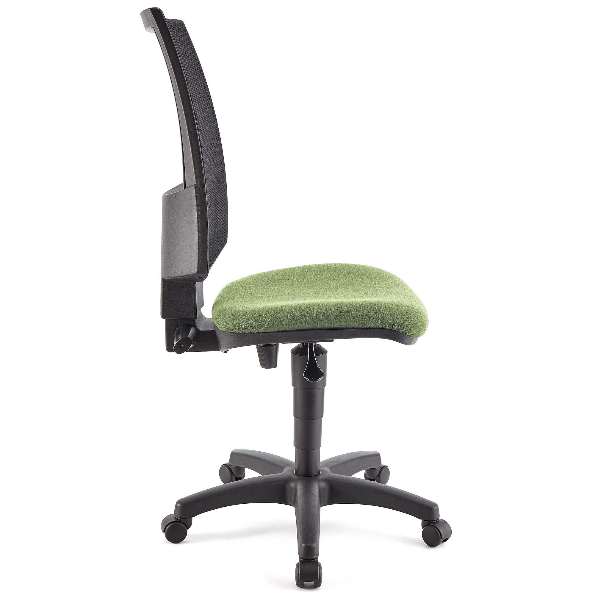 Silla de Oficina PANDORA SIN BRAZOS, Respaldo Ajustable en Malla, Gran Acolchado, Negro