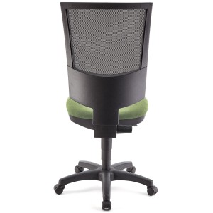 Silla de oficina PANDORA SIN BRAZOS, respaldo ajustable, color negro