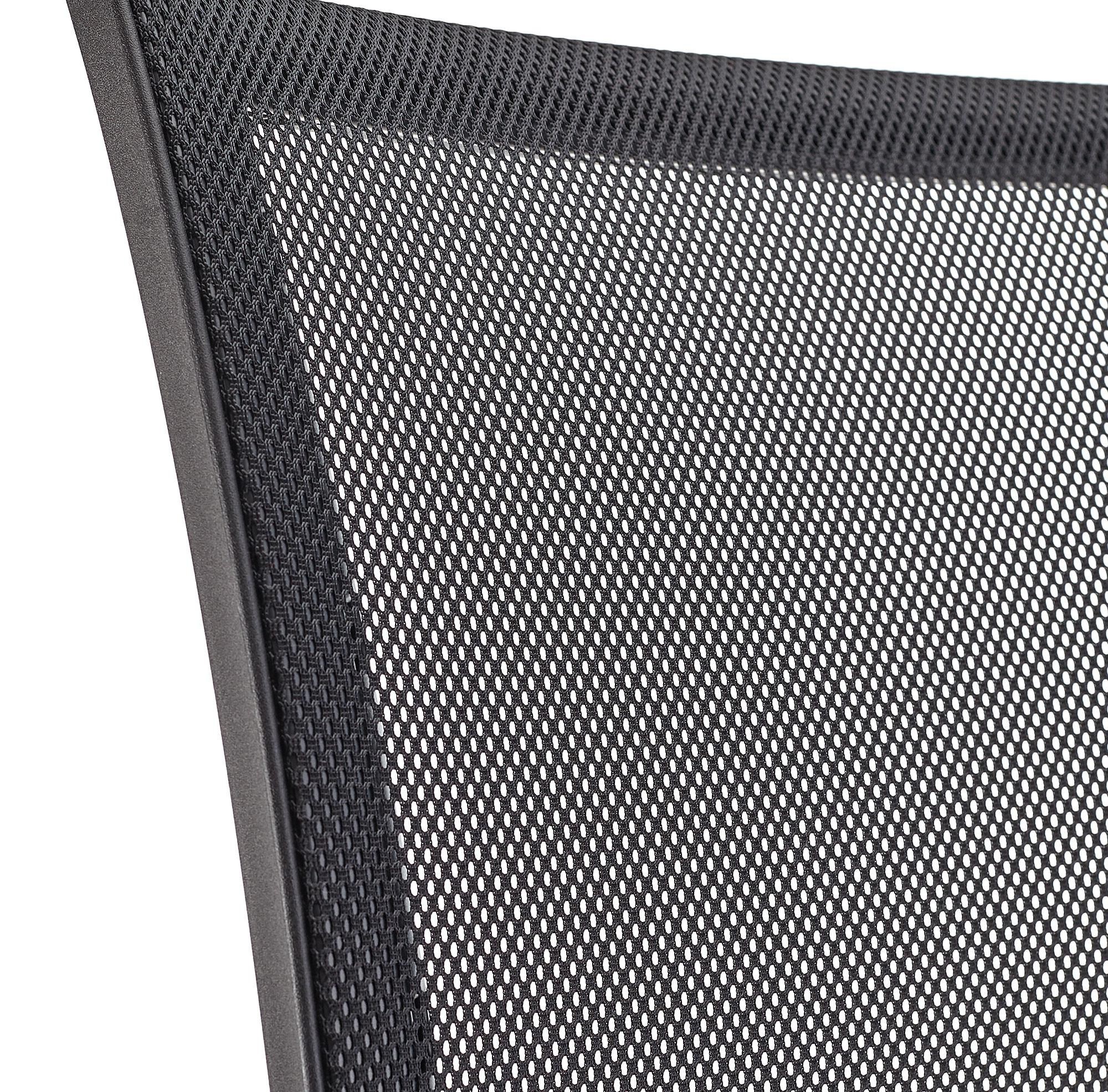Silla de Oficina PANDORA SIN BRAZOS, Respaldo Ajustable en Malla, Gran Acolchado, Negro