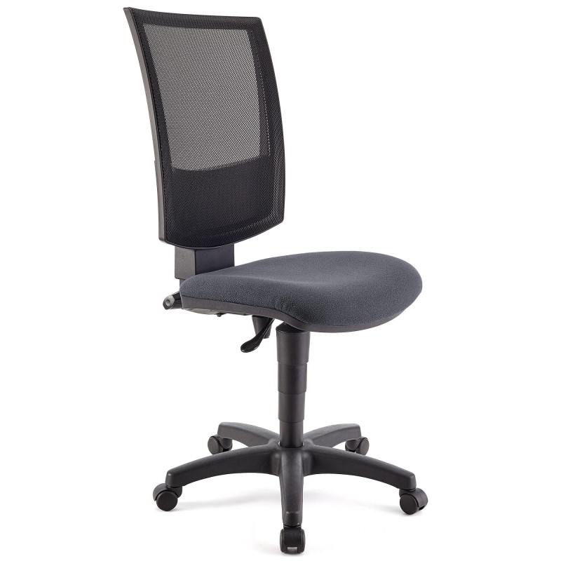 Silla de oficina PANDORA SIN BRAZOS, respaldo ajustable, color negro
