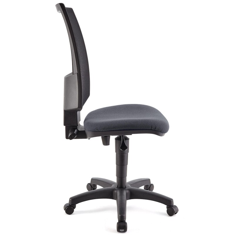 Silla de oficina PANDORA SIN BRAZOS, respaldo ajustable, color negro