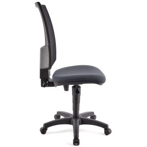 Silla de oficina PANDORA SIN BRAZOS, respaldo ajustable, color negro