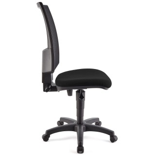 Silla de oficina PANDORA SIN BRAZOS, respaldo ajustable, color negro 2