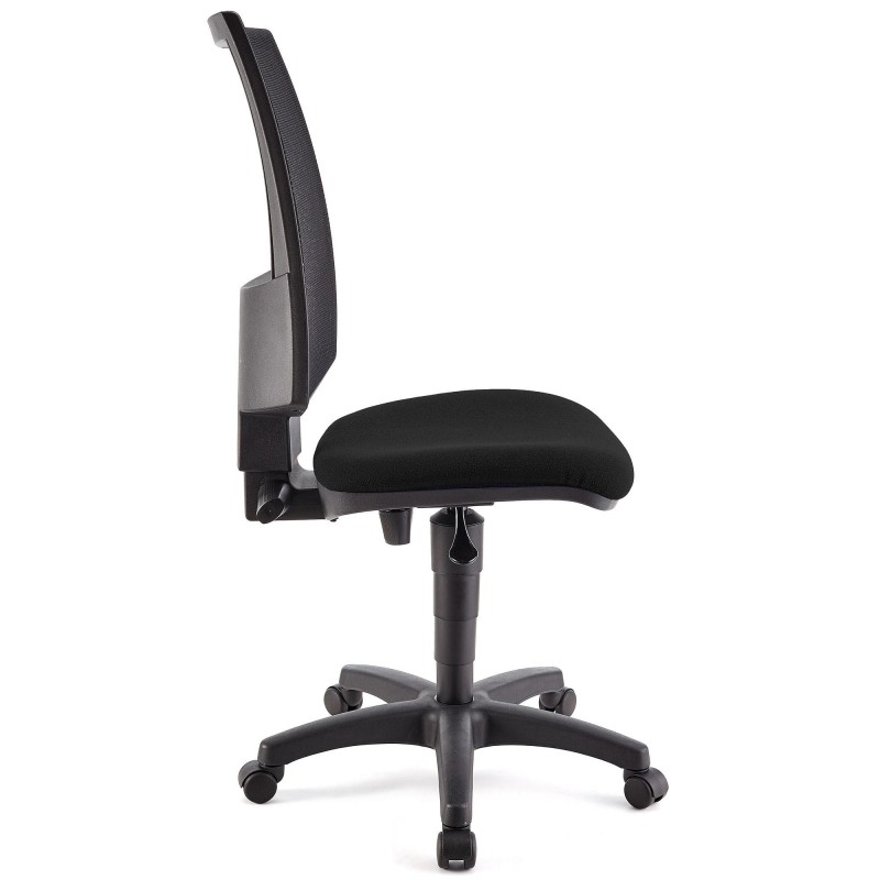 Silla de oficina PANDORA SIN BRAZOS, respaldo ajustable, color negro