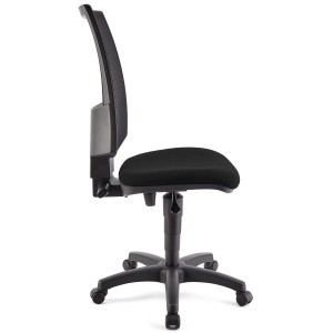Silla de oficina PANDORA SIN BRAZOS, respaldo ajustable, color negro