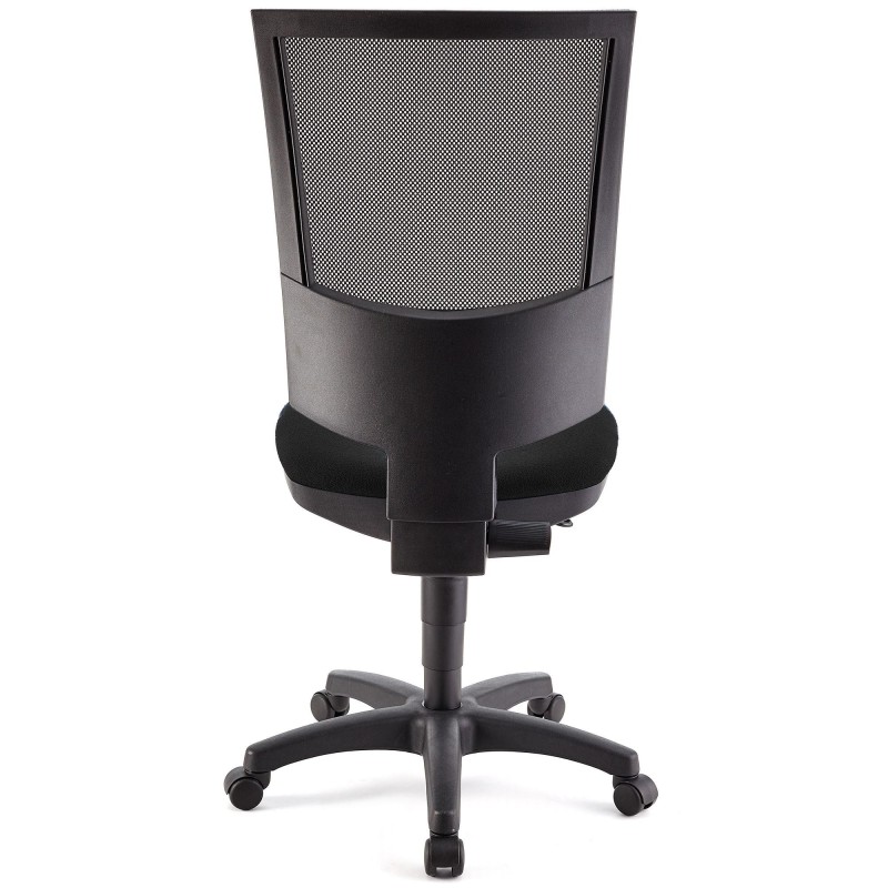 Silla de oficina PANDORA SIN BRAZOS, respaldo ajustable, color negro