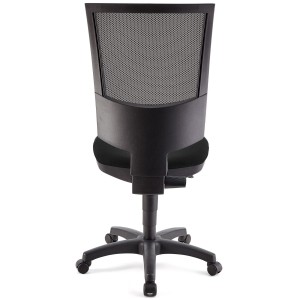 Silla de oficina PANDORA SIN BRAZOS, respaldo ajustable, color negro