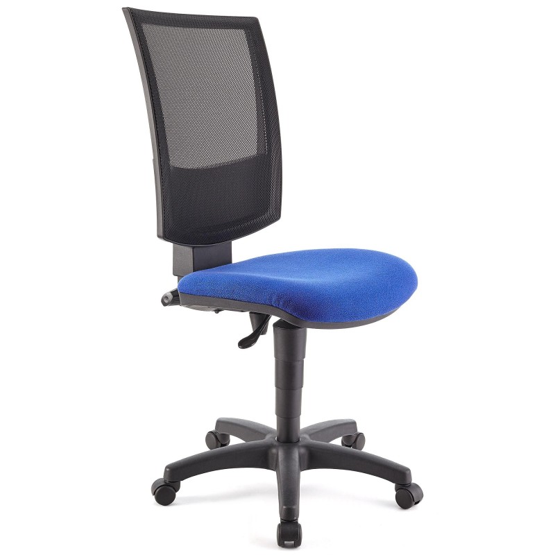 Silla de oficina PANDORA SIN BRAZOS, respaldo ajustable, color negro
