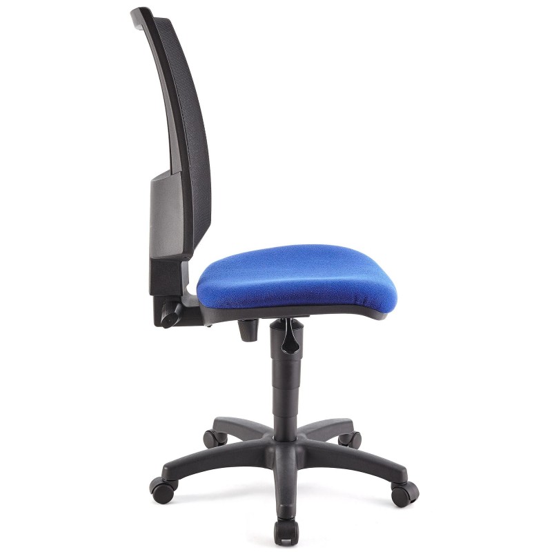 Silla de oficina PANDORA SIN BRAZOS, respaldo ajustable, color negro