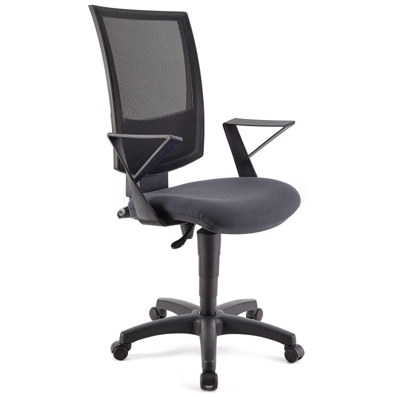 Silla de oficina PANDORA, respaldo ajustable, color negro