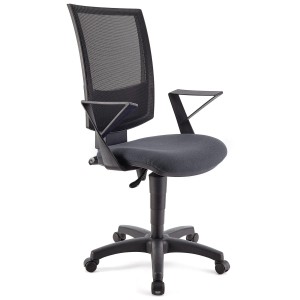 Silla de oficina PANDORA, respaldo ajustable, color negro