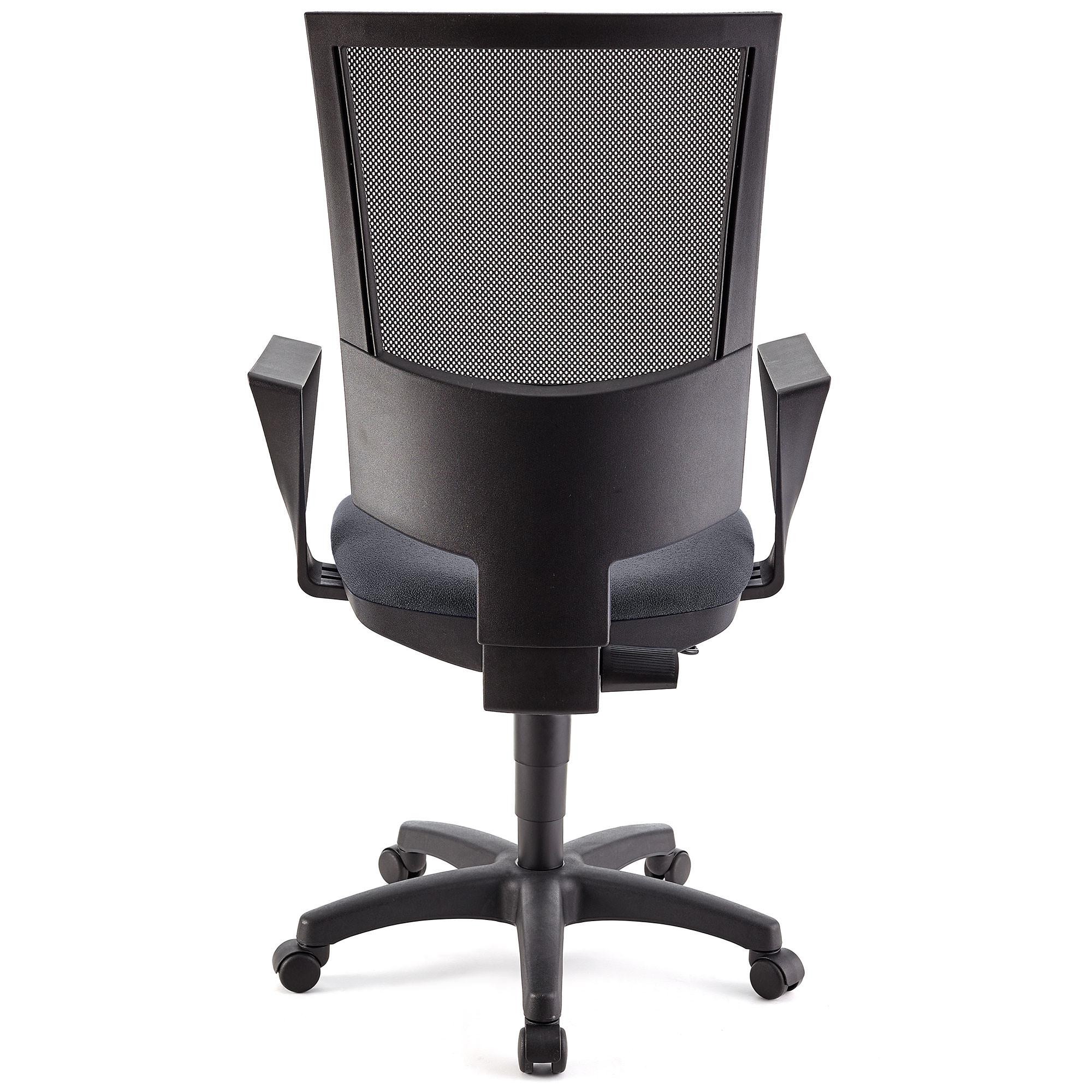 Silla de Oficina PANDORA, Respaldo Ajustable en Malla, Gran Acolchado, Negro