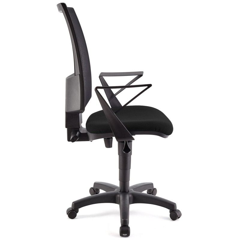Silla de oficina PANDORA, respaldo ajustable, color negro