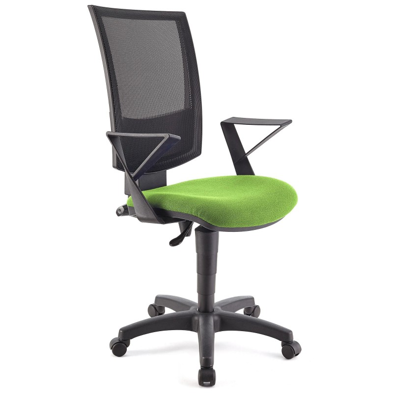 Silla de oficina PANDORA, respaldo ajustable, color negro