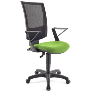 Silla de oficina PANDORA, respaldo ajustable, color negro