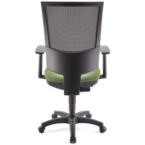 Silla de oficina PANDORA PLUS, gran acolchado, en malla y tela color negro