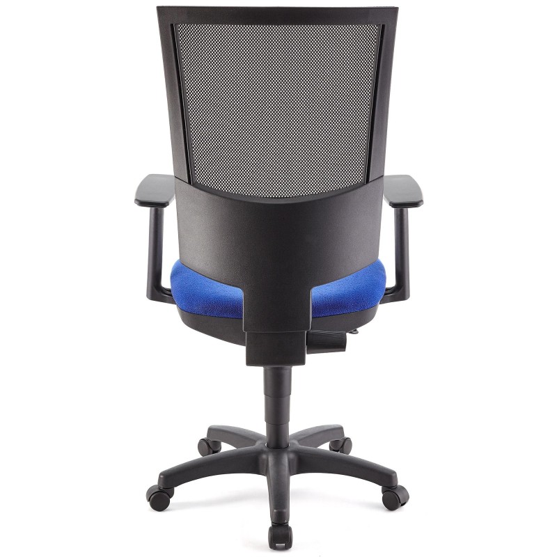 Silla de oficina PANDORA PLUS, gran acolchado, en malla y tela color negro