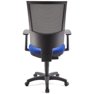 Silla de oficina PANDORA PLUS, gran acolchado, en malla y tela color negro
