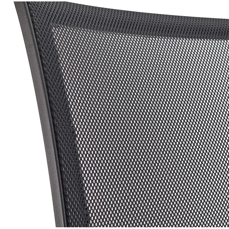 Silla de oficina PANDORA PRO, base en metal, en malla y tela color negro