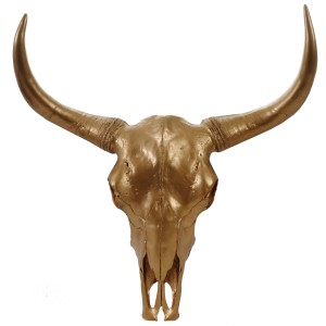 Decoración pared TAURO 64x64x21 cm, color Oro