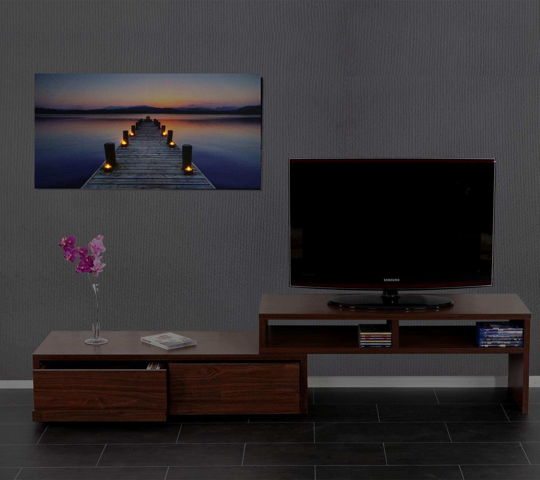 Cuadro con iluminación LED HORIZONTE, dimensiones 55x110 cm
