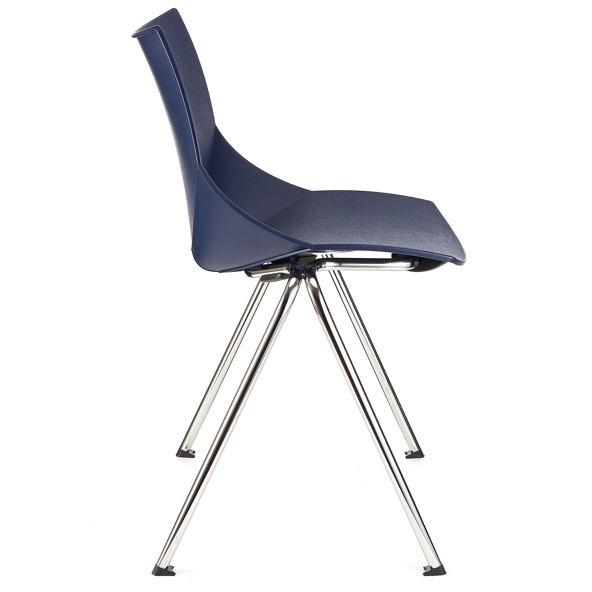 Silla de Confidente AMIR, Cómoda y Práctica, Apilable, Color Negro