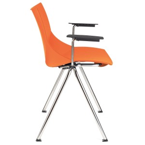 Silla de confidente AMIR CON BRAZOS en color negro