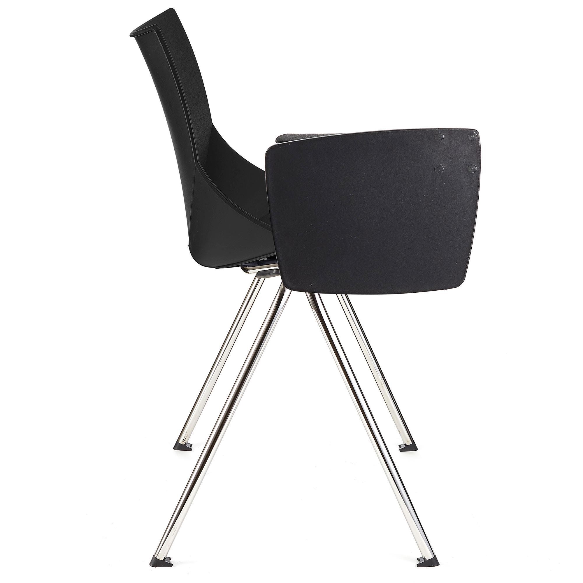Silla de Confidente AMIR CON PALA, Cómoda y Práctica, Color Negro