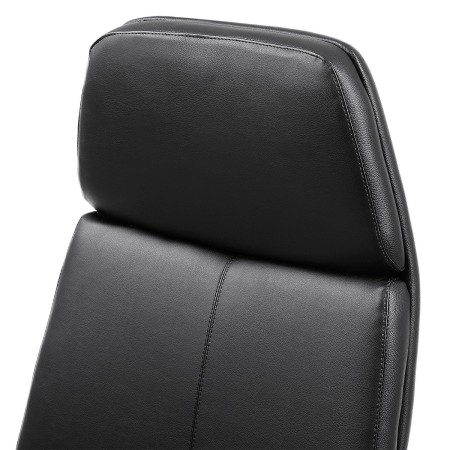 Silla de oficina PEDRA, mecanismo sincronizado, piel negra