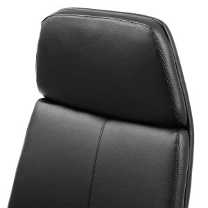 Silla de oficina PEDRA, mecanismo sincronizado, piel negra