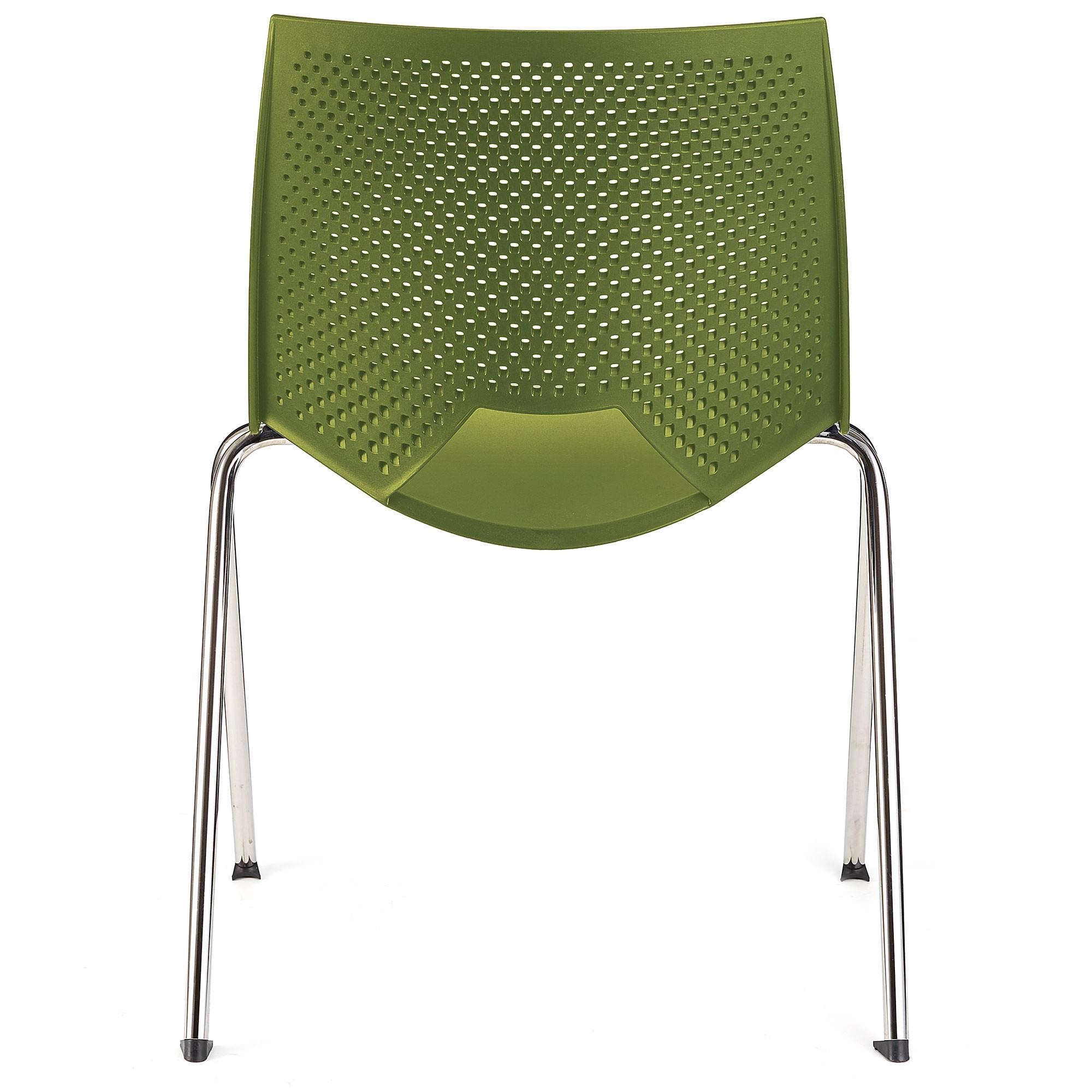 Silla de Confidente ENZO, Cómoda y Práctica, Apilable, Color Negro