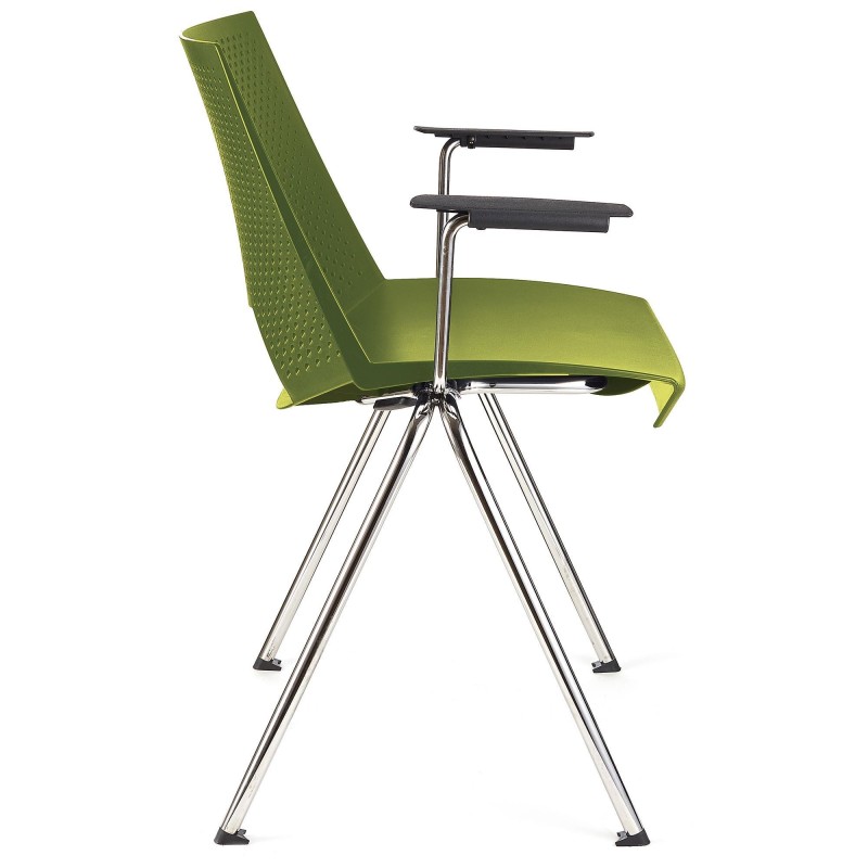 Silla de confidente ENZO CON BRAZOS en color negro