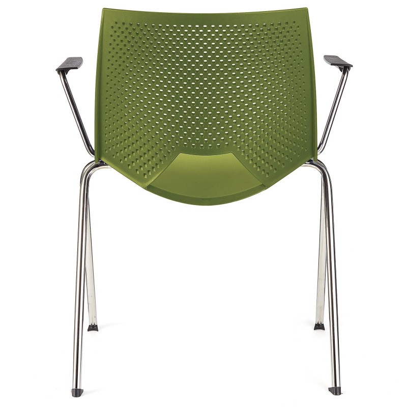 Silla de confidente ENZO CON BRAZOS en color negro