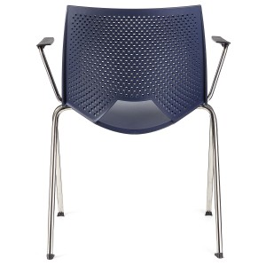 Silla de confidente ENZO CON BRAZOS en color negro