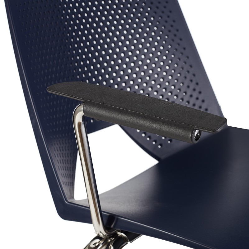 Silla de confidente ENZO CON BRAZOS en color negro