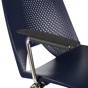 Silla de confidente ENZO CON BRAZOS en color negro