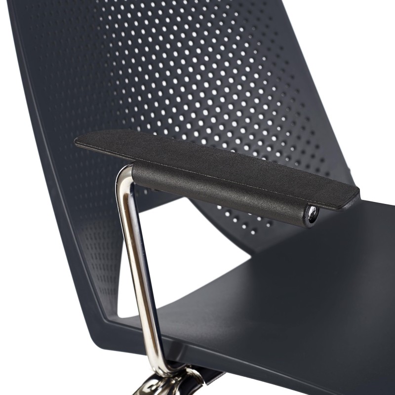 Silla de confidente ENZO CON BRAZOS en color negro