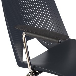 Silla de confidente ENZO CON BRAZOS en color negro