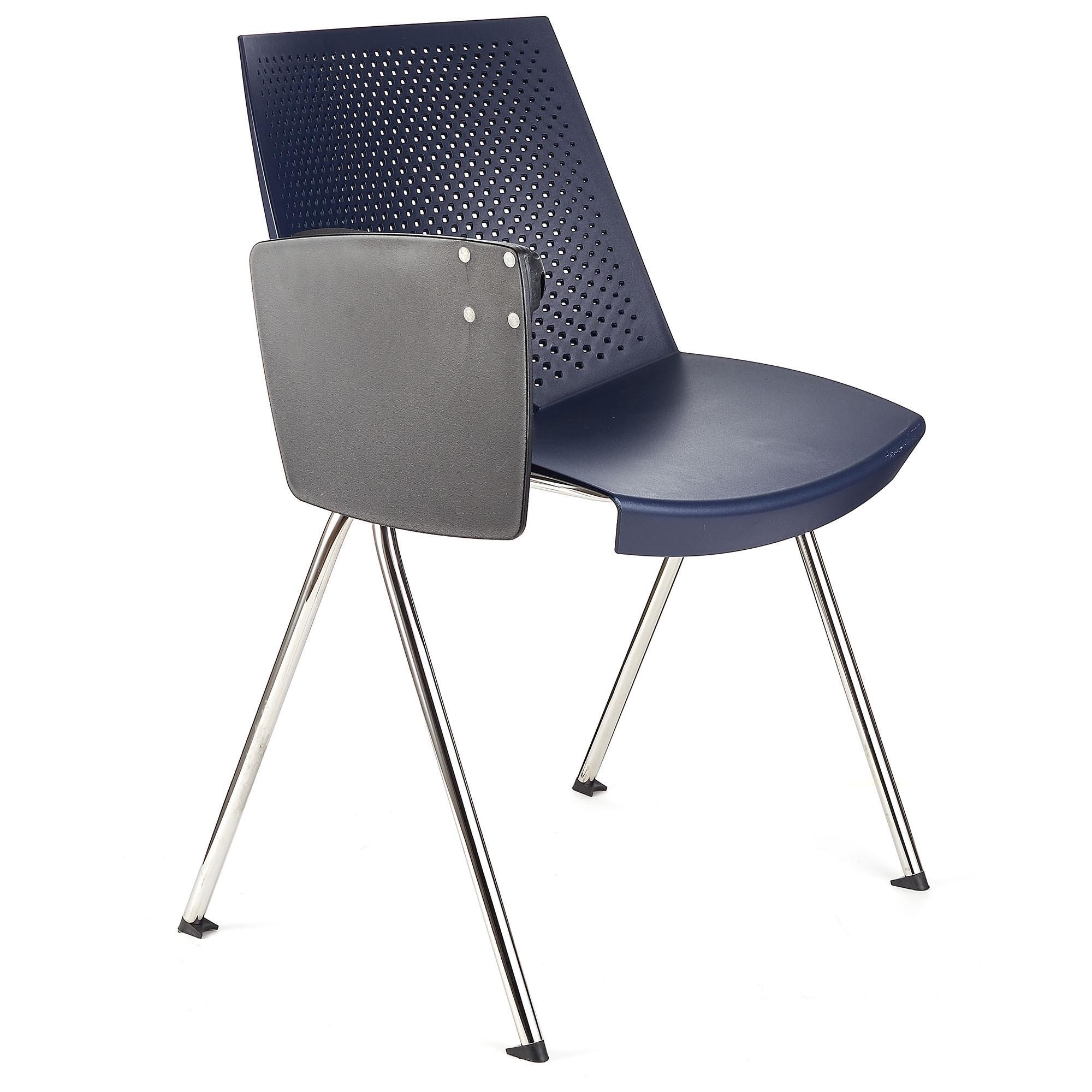 Silla de Confidente ENZO CON PALA, Cómoda y Práctica, Apilable, Color Negro