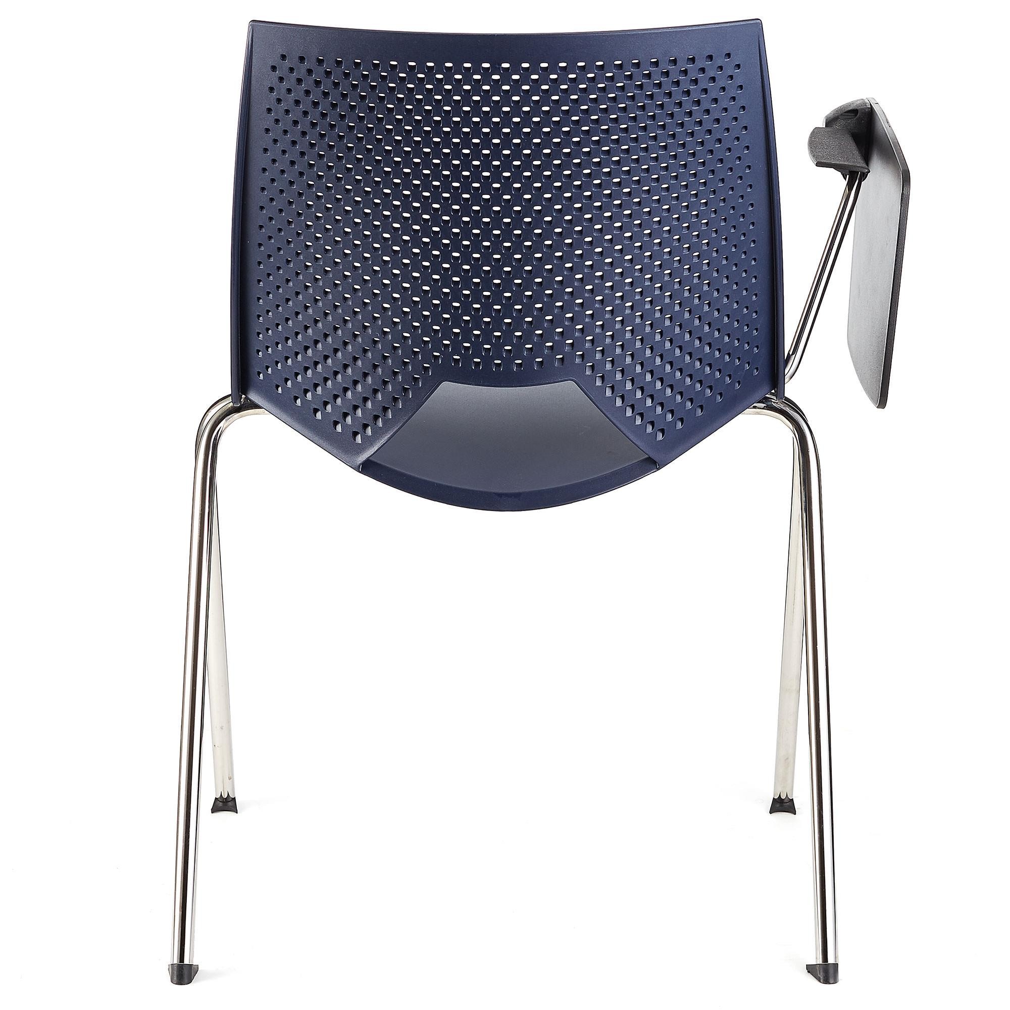 Silla de Confidente ENZO CON PALA, Cómoda y Práctica, Apilable, Color Negro
